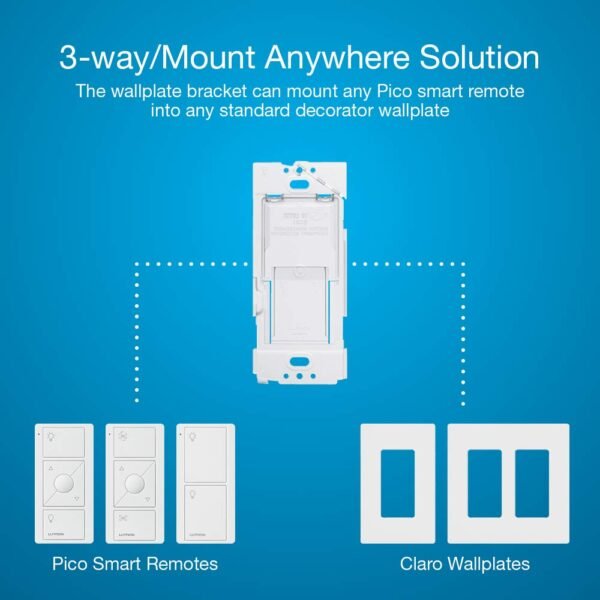 Lutron Caseta Smart Lighting Kit w/ Original Switch, Pico Remote, Wallplate, and More, for Light Bulbs, Works w/ Alexa, Apple Homekit, Google Home (Hub Required), 5A, Neutral Required, P-PKG1WS-WH - Image 13