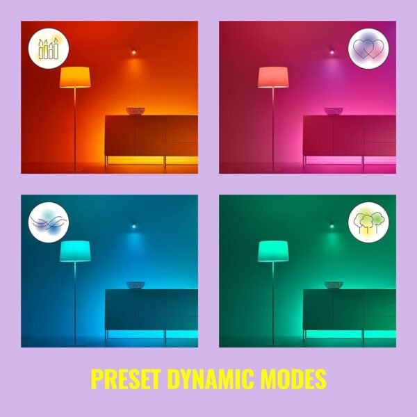 WiZ 120W PAR38 Color LED Smart Bulb - Pack of 6 - E26- Indoor/Outdoor - Connects to Your Existing Wi-Fi - Control with Voice or App - Works with Google Home- Alexa & Siri Shortcuts - Image 4