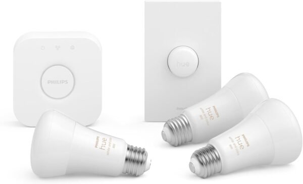 Philips Hue White and Color Ambiance Base Lumen (60W) Smart Button Starter Kit, 16 Millions Colors, Works with Amazon Alexa, Google Assistant, Apple HomeKit 60 Watt (OLD VERSION) - Image 7