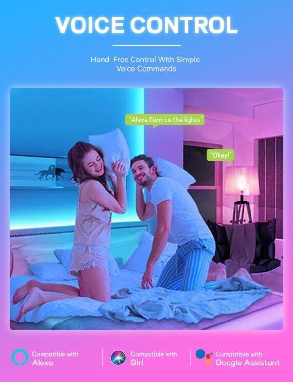 Smart Light Bulbs 4Pack with Remote, A19 E26 800LM LED Color Changing Light Bulb, WiFi & Bluetooth 5.0, Warm to Cool White, Dimmable, RGB Smart Home Lighting Work with Alexa Google Assistant - Image 2