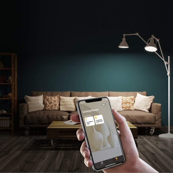 Feit Electric BR30/SW/HK 65W Equivalent BR30 Flood Smart, Works with Apple HomeKit and Siri Voice Control, No Hub Required LED Light Bulb, 5.4" H x 3.8" D, 2700K Soft White - Image 4