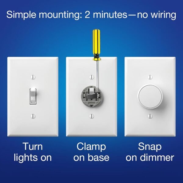 Lutron Aurora Smart Bulb Dimmer Switch | for Philips Hue Smart Bulbs | Z3-1BRL-WH-L0 | White - Image 8