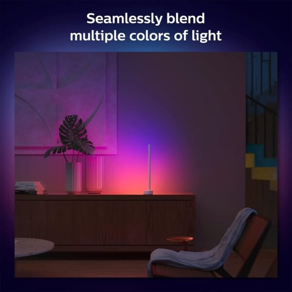 Philips Hue Gradient Signe Table Lamp, Compatible with Alexa, Apple Homekit and Google Assistant, Bluetooth Compatible, Flowing Multicolor Effect, White - Image 4