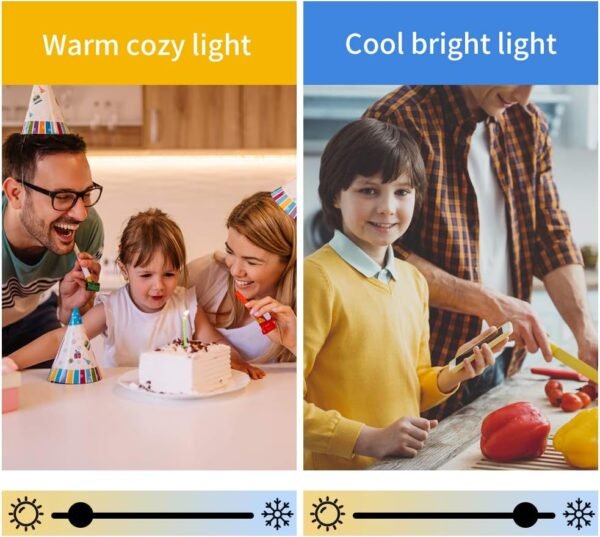 A15 LED Smart Bulb, Compatible with Alexa, Google Home, E26, 5W=40W, Color Changing, Dimmable WiFi Light Bulbs, No Hub Required, 3 Pack - Image 6