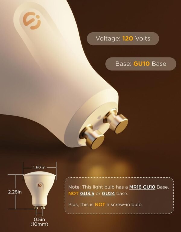 Govee GU10 LED Bulb, Smart GU10 Light Bulbs, Dimmable Color Changing Light Bulbs, 85 Dynamic Scenes, WiFi & Bluetooth LED Bulbs Work with Alexa, Google Assistant, Syncs with Music, 4 Pack - Image 2