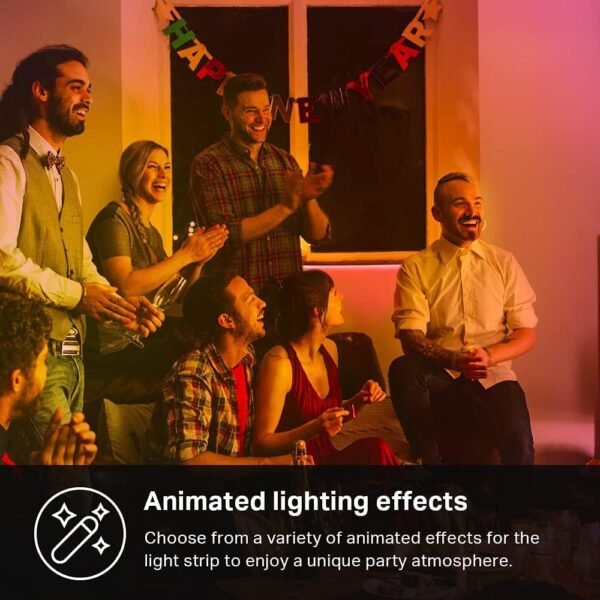 Kasa Smart LED Light Strip, 50 Color Zones RGBIC, 16.4ft Wi-Fi LED Strip Works w/ Alexa, Google Home & SmartThings, High Brightness, 16M Colors, PU Coating, Trimmable, 2 Yr Warranty (KL420L5) - Image 4