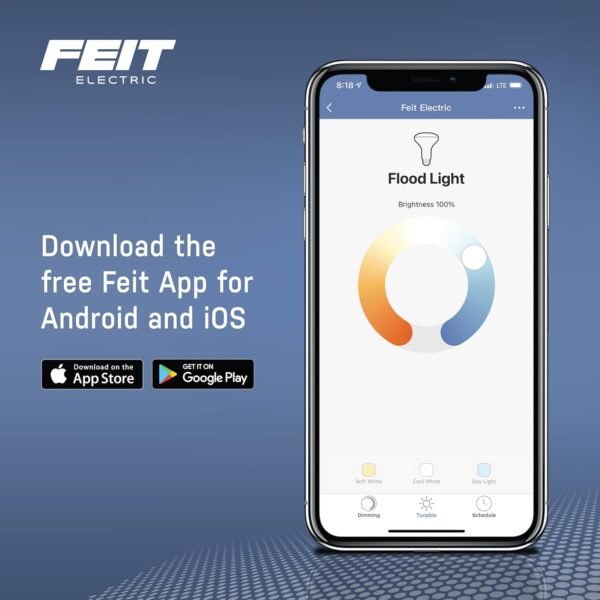 Feit Electric 60 Watt Equivalent Smart Filament Globe Bulb, Spiral Filament WiFi Dimmable, Works with Alexa and Google Assistant No Hub Required, G30 Vanity LED Smart Light Bulb G3060/RGBW/FIL/AG - Image 9