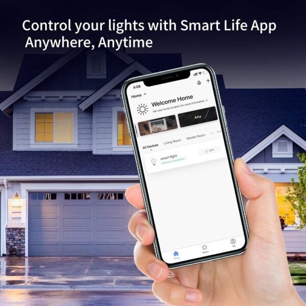 A15 LED Smart Bulb, Compatible with Alexa, Google Home, E26, 5W=40W, Color Changing, Dimmable WiFi Light Bulbs, No Hub Required, 3 Pack - Image 4