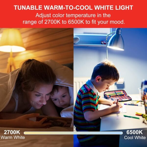 Sengled Smart LED Tunable White A19 Starter Kit, 60W Equivalent, 2 Smart Light Bulbs & Hub, Soft White to Daylight 2700-6500K, Works with Alexa, Google Assistant and Siri - Image 7