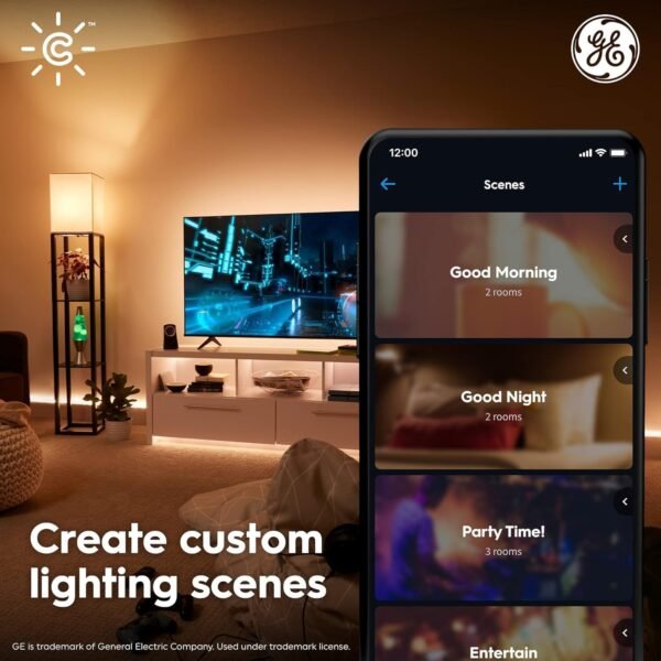 Cync GE Smart LED Light Bulb, B11 Candle Light Bulb, Works with Amazon Alexa and Google Home, WiFi Light, 60W Equivalent, Soft White, Small Base (Pack of 4) - Image 5