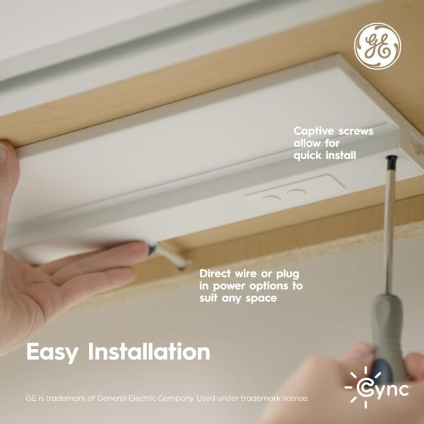 GE Cync Reveal HD+ Smart Undercabinet Light Fixture, Color Changing Undercab Light, Smart Wi-Fi Kitchen Light, Works with Alexa and Google Home, 12-in Bar - Image 4