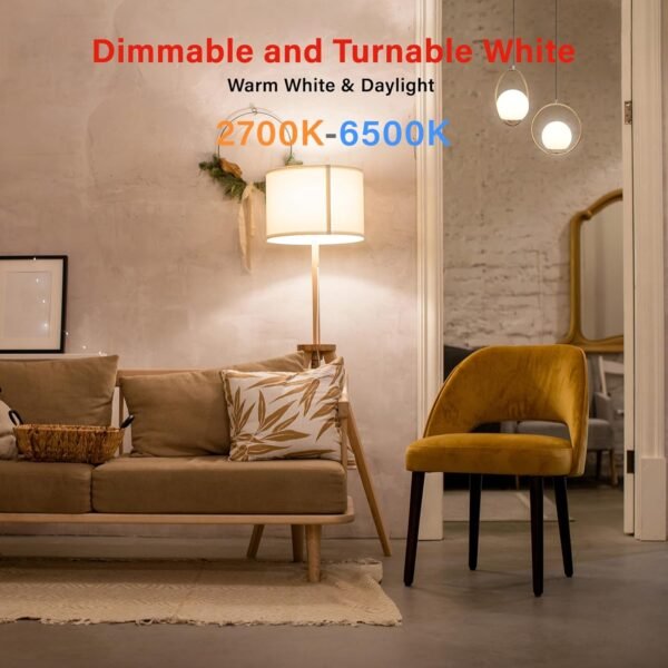 Sengled Dual Mode Smart Light Bulbs with Remote & App Control, LED Light Bulbs 2700K-6500K Dimmable, Remote Control Light Bulbs 60W Equiv, Group Control, Timing, Sunrise & Sunset (4P, No Remote) - Image 4