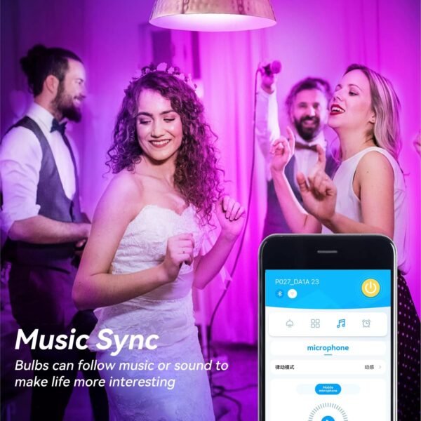 TJOY Smart WiFi Led Bulbs 9W(60W Equivalent), Compatible with Alexa&Google Assistant,Color Changing Light Bulb, A19 E26 800LM(2.4Ghz only),6 Pack - Image 6