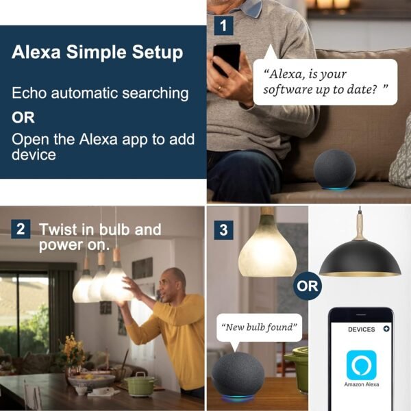 Sengled BR30 Smart Light Bulb, Updated FFS WiFi Led Flood Light Bulbs, Smart Bulbs That Works with Alexa, Google Assistant, E26 Daylight,60W Equivalent, 650LM, 2.4GHz WiFi Only, No Hub Required, 2Pack - Image 8