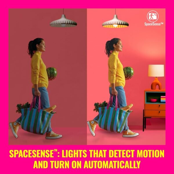 WiZ Connected 60W A19 LED Smart Light Bulbs - Connects to Your Wi-Fi - E26 Smart Bulb - Control with Voice or App + Activate with Motion - Matter Compatible - 2 Pack - Image 7