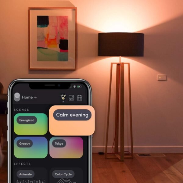 LIFX Color, A19 1100 lumens, Wi-Fi Smart LED Light Bulb, Billions of Colors and Whites, No bridge required, Works with Alexa, Hey Google, HomeKit and Siri, Multicolor - Image 9