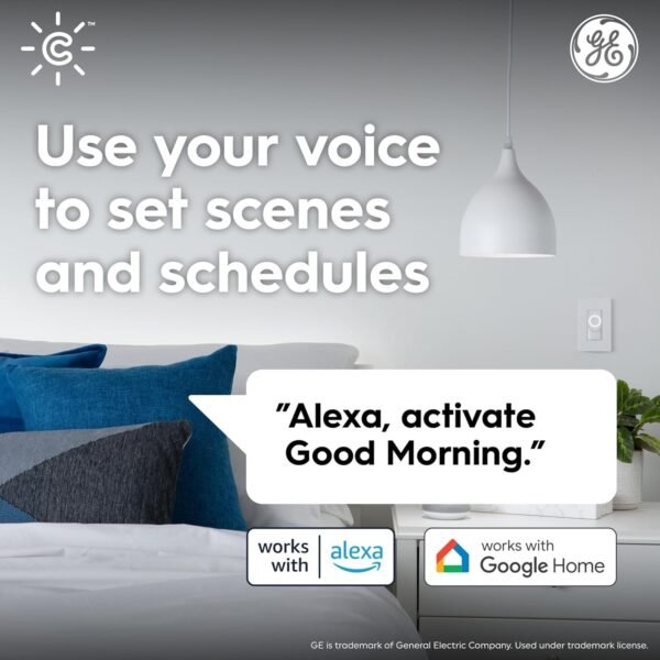GE CYNC Smart LED Light Bulbs, Tunable White, Bluetooth and Wi-Fi, Works with Alexa and Google, A19 (2 Pack) - Image 4