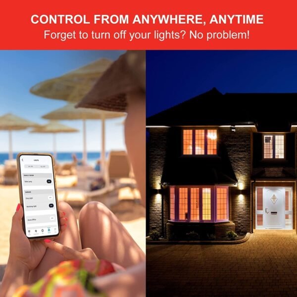 Sengled Alexa Light Bulbs, 75W Equivalent, S1 Auto Pairing with Alexa Devices, Smart Light Bulb that Work with Alexa, Bluetooth Mesh Smart Home Lighting, ‎Multicolor Dimmable, No Hub Required,4-Pack - Image 8