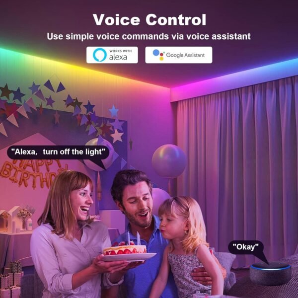ShowyLive Smart Light Bulb 4 PK, WiFi & Bluetooth 5.0 Smart Bulbs That Compatible with Alexa & Google Assistant, A19 RGB, Music Sync, 9W 850LM CRI>80 - Image 7