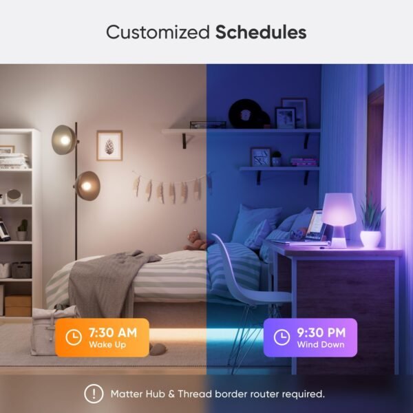 Nanoleaf Essentials Smart LED Color-Changing Light Bulb (60W) - RGB & Warm to Cool Whites, App & Voice Control (Works with Apple Home, Google Home) - Image 4