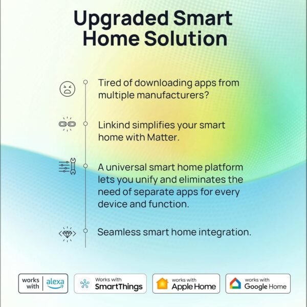 Linkind Matter Smart Light Bulb, Soft White to Daylight Tunable Smart Bulbs, Alexa Light Bulbs, Work with Apple Home, Alexa, Google Home, SmartThings, 2.4GHz Wi-Fi LED, A19 E26, 800LM, 60W (2-Pack) - Image 9