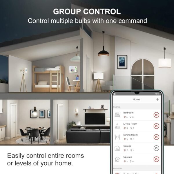 Sengled Zigbee Smart Light Bulbs, Smart Hub Required, Works with SmartThings and Echo with built-in Hub, Voice Control with Alexa and Google Home, Daylight 60W Equivalent A19 Alexa Light Bulb, 4 Pack - Image 8