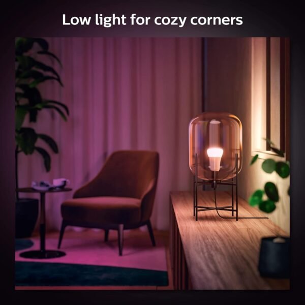 Philips Hue A19 LED Smart Light Bulb - White and Color Ambiance - 60W Indoor Light Bulb - Control with Hue App - Works with Alexa, Google Assistant and Apple Homekit - 3 Pack - Image 7