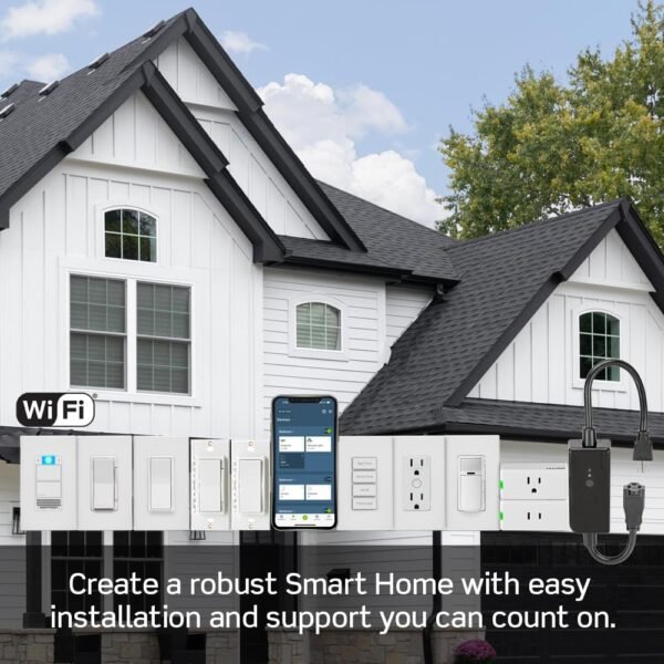 Leviton Decora Smart Switch, Wi-Fi 2nd Gen, Neutral Wire Required, Works with Matter, My Leviton, Alexa, Google Assistant, Apple Home/Siri & Wired or Wire-Free 3-Way, D215S-1RW, White - Image 7