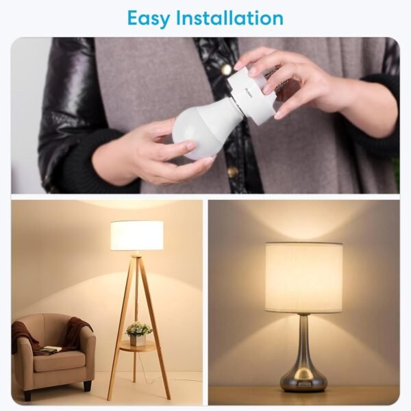 LoraTap Smart WiFi Bulb Socket E26 2 Pack Wi-Fi LED Light Bulb ﻿Timer Lamp Holder Adapter, Voice Control with Amazon Alexa and Google Home, Smart Life App Control from Anywhere by Phone, 30W Max. - Image 5