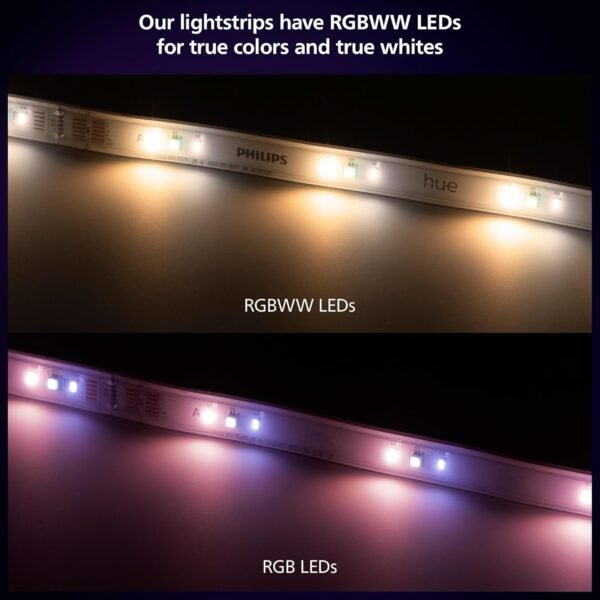 Philips Hue Indoor 10 Ft Smart LED Solo lightstrip Base Kit - 1 Pack - Control with Hue App - Compatible with Alexa, Google Assistant and Apple HomeKit - Image 4