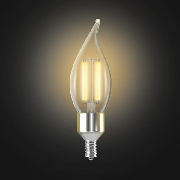 Feit Electric Smart LED Candle Wifi Bulb, Works with Alexa or Google Assistant, E12 base, No Hub, Flame Tip Filament Chandelier Light Bulb, 2700K Soft White, 4 Pack CFC40/927CA/FIL/AG/4 - Image 5