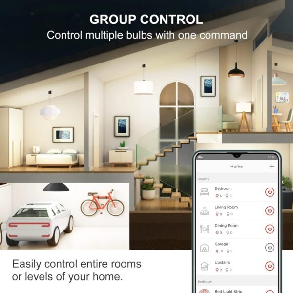 Sengled Zigbee Smart Light Bulbs, Smart Hub Required, Work with SmartThings and Echo with Built-in Hub, Voice Control with Alexa and Google Home, 2700K 100W Eqv. A19 Alexa Light Bulb, 2 Pack - Image 9