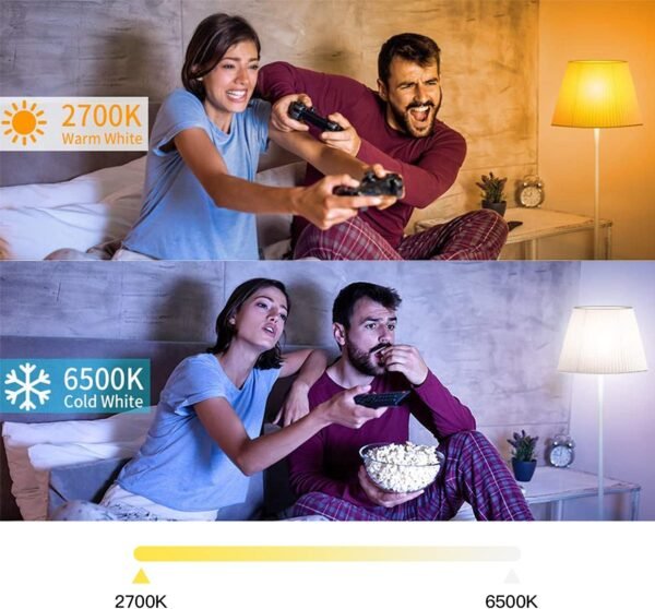 Smart Light Bulbs Work with Apple HomeKit, WiFi LED Light Bulb Multicolor Smart Bulbs Compatible with Siri, Alexa, Google Assistant - Image 4
