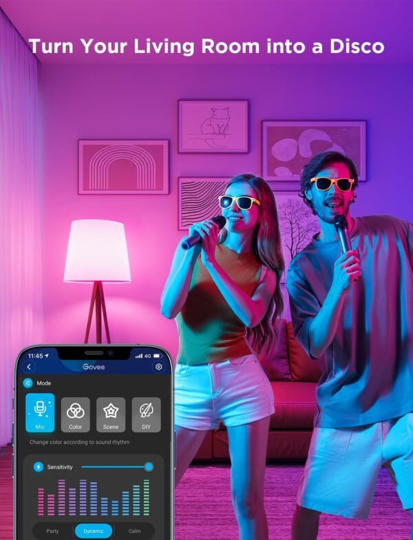 Govee GU10 LED Bulb, Smart GU10 Light Bulbs, Dimmable Color Changing Light Bulbs, 85 Dynamic Scenes, WiFi & Bluetooth LED Bulbs Work with Alexa, Google Assistant, Syncs with Music, 4 Pack - Image 9