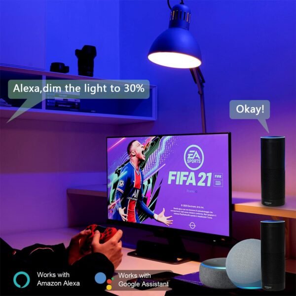 dalattin Tuya Smart Led Bulb,RGBWW WiFi Light Bulbs,Color Changing Light Bulb,Smart Light Bulbs That Work with Alexa &Google Assistant,A19 E26 RGB Alexa Light Bulb,9W(60W Equivalent) 800 Lumen,6Pack - Image 3