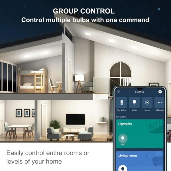 Sengled Smart Recessed Lighting, 5/6 inch, S1 Auto Pairing with Alexa Devices, ‎Daylight 5000K, Led Lights, Smart Can Lights Retrofit Work with Alexa, Smart LED Downlight, Conversion Kit, 1-Pack - Image 6