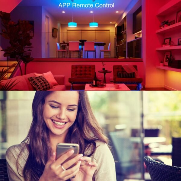 Smart Candelabra led e12 Bulbs Work with Apple HomeKit, Smart Light Bulbs Wi-Fi Dimmable Chandelier Light Bulbs 5W (40W Equivalent) 450LM Smart Bulbs Work with Alexa Google Home and SmartThings - Image 2