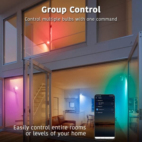 dalattin Tuya Smart Led Bulb,RGBWW WiFi Light Bulbs,Color Changing Light Bulb,Smart Light Bulbs That Work with Alexa &Google Assistant,A19 E26 RGB Alexa Light Bulb,9W(60W Equivalent) 800 Lumen,6Pack - Image 6