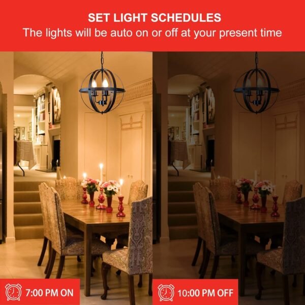 Sengled Smart Light Bulbs, WiFi Candelabra Led Bulbs, Smart Edison Vintage Bulb, E12 Smart Bulbs That Work with Alexa＆Google, Filament Bulb 40 Watt Equivalent, B11, No Hub Request - Image 4