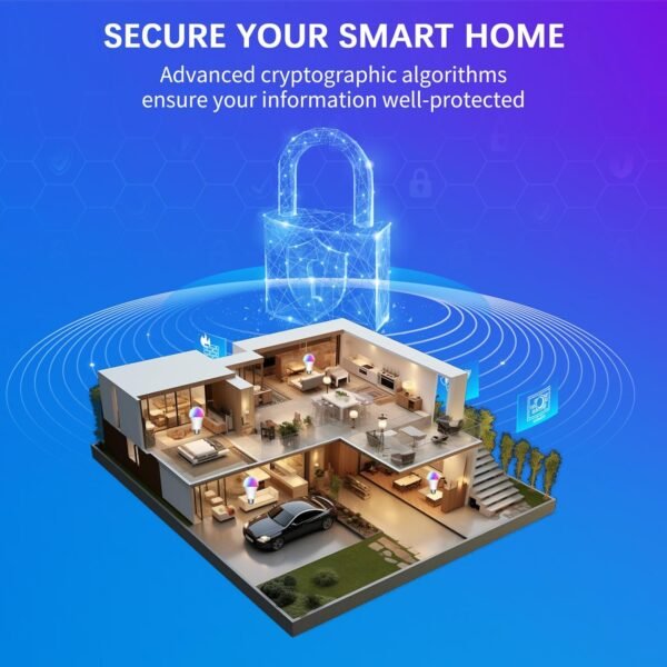 Light Bulbs with Matter, Smart Light Bulbs, WiFi Led Light Bulb Works with Alexa/Google Home/Apple Home/SmartThings, Hub Required, Smart Bulb, Color Changing Light Bulb, A19, E26, 2 Packs - Image 7