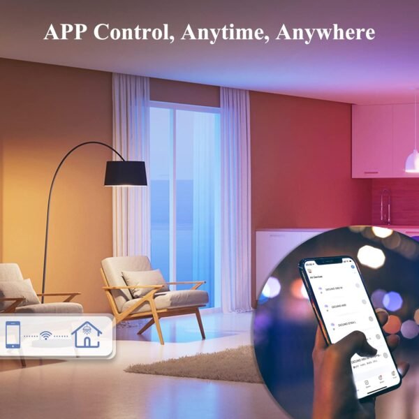 DiCUNO Smart Edison Bulb ST64, Color Changing WiFi Smart Light Bulb, Vinatge ST21 Filament Bulb Compatible with Alexa & Google, Dimmable with App, 50 Watt Equivalent 450LM, No Hub Required, 1 Pack - Image 6