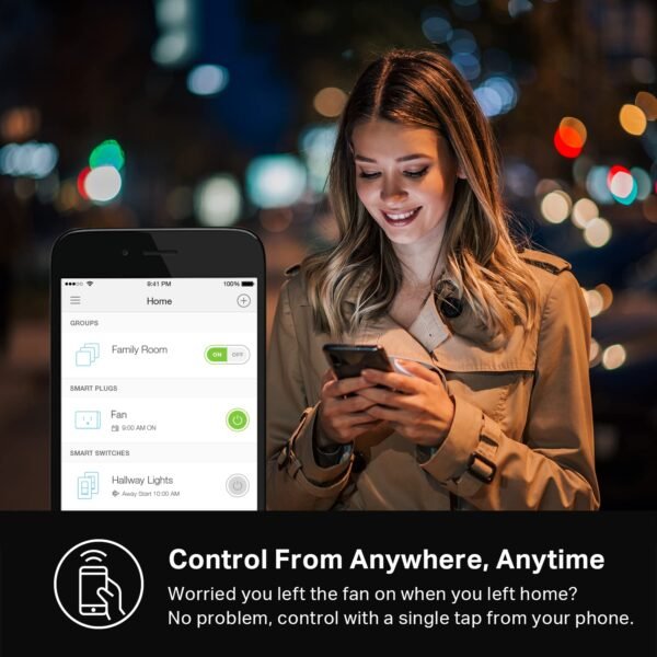 Kasa Smart Plug Mini 15A, Apple HomeKit Supported, Smart Outlet Works with Siri, Alexa & Google Home, UL Certified, App Control, Scheduling, Timer, 2.4G WiFi Only, 4 Count (Pack of 1) (EP25P4), White - Image 7