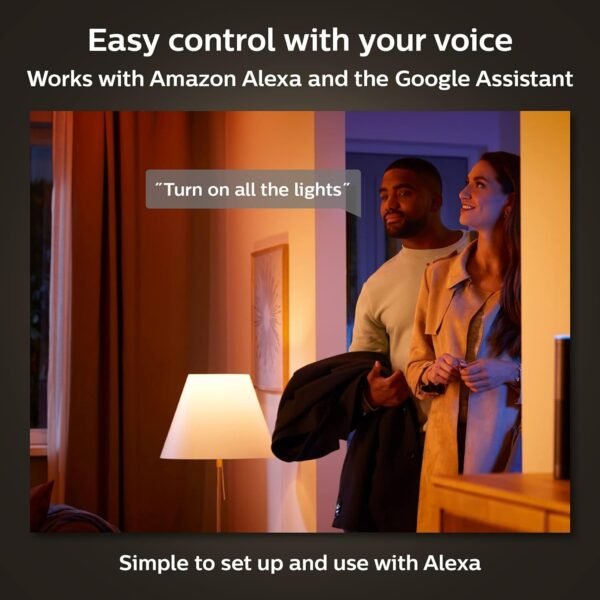 Philips Hue Smart 100W A21 LED Bulb - White and Color Ambiance Color-Changing Light - 1 Pack - 1600LM - E26 - Indoor - Control with Hue App - Works with Alexa, Google Assistant and Apple Homekit - Image 3