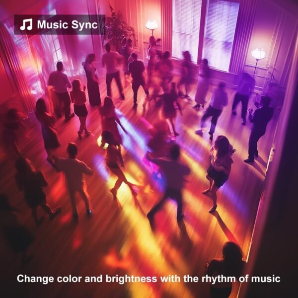 UCB Led Light Bulbs 12W(130W Equivalent), 2700K-6000K，A19 E26 Bluetooth Color Changing Light Bulb Controlled by BRmesh APP, 16 Million Colors-DIY Flash/Fade - Timing - DIY Scenes- Music Sync (8 Pack) - Image 6