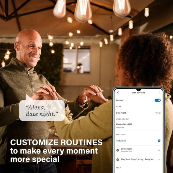 Sengled Zigbee Smart Edison Bulbs, Smart Hub Required, Work with SmartThings and Echo with Built-in Hub, Voice Control with Alexa and Google Home, Amber Warm 2000K LED E26 Edison Bulb, 60W Eqv. 6 Pack - Image 9