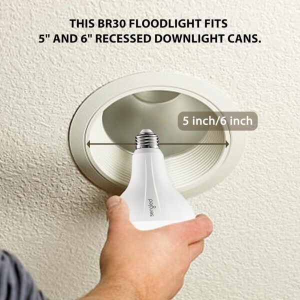 Sengled Zigbee BR30 Smart Bulb, Works with SmartThings and Echo with Built-in Hub, Voice Control with Alexa and Google Home, Hub Required, Dimmable Flood Light Bulb, Soft White 2700K, 2 Pack - Image 4