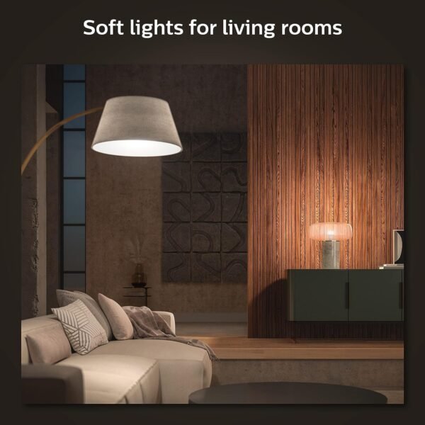 Philips Hue White A19 Medium Lumen Smart Bulb, 1100 Lumens, Bluetooth & Zigbee Compatible (Hue Hub Optional), Works with Alexa & Google Assistant, A Certified for Humans Device, 2 Bulb - Image 5