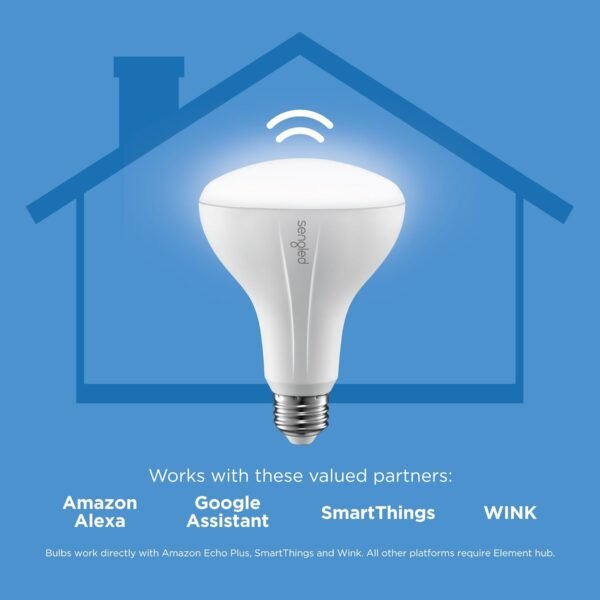 Sengled Smart Bulb, Zigbee Hub Required, Smart Light Bulb Works with Alexa, Google Home, SmartThings, Homekit and Siri, BR30 Dimmable Flood Light Bulb for Cans, Soft White 2700K, 650 LM, 9W, 4 Pack - Image 2