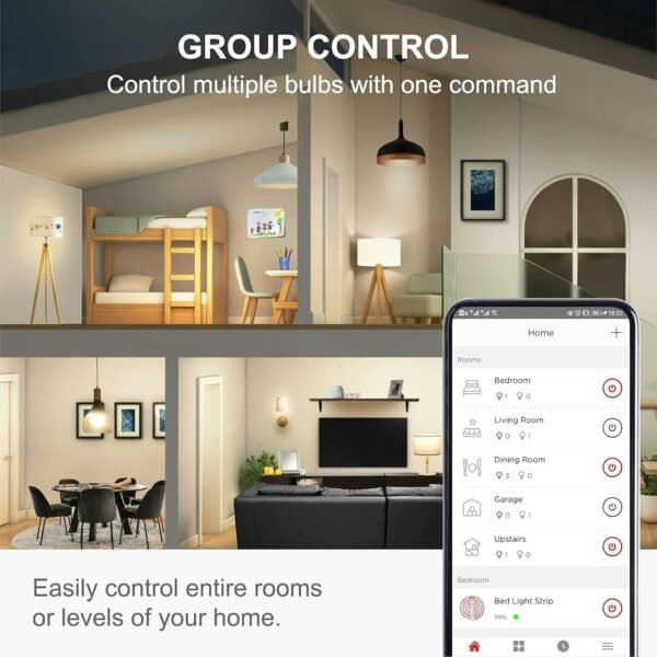 Sengled Alexa/Google Smart WiFi Light Bulbs, A19 Soft White 2700K, 800LM, No Hub - 2 Pack - Image 2