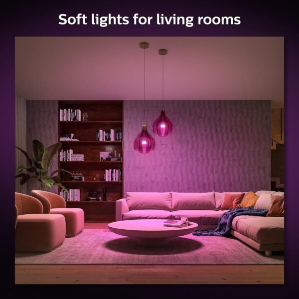 Philips Hue White and Color Ambiance A19 Medium Lumen Smart Bulb, 1100 Lumens, Bluetooth & Zigbee Compatible (Hue Hub Optional), Works with Alexa & Google Assistant, 1 Bulb - Image 6